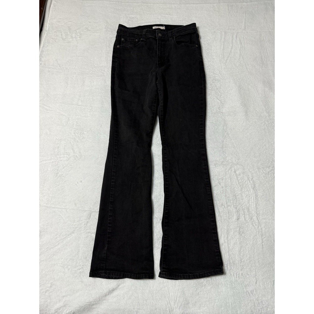 Levis‎ 725 Jeans Womens 28 Black Bootcut High Rise Dark Wash Denim 28x29